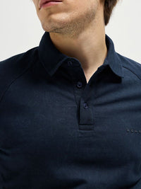 THE BEAR HOUSE Men Solid Polo Collar Pure Cotton T-shirt
