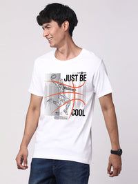Pek ADRO Lelaki dengan 3 T-shirt Kapas Leher Bulat Bercetak Grafik