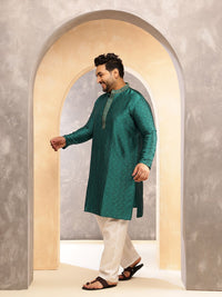 SOJANYA PLUS Men Paisley Woven Design Straight Kurta