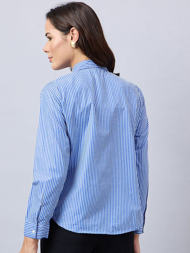 Style Quotient Women Striped Smart Opaque Formal Shirt