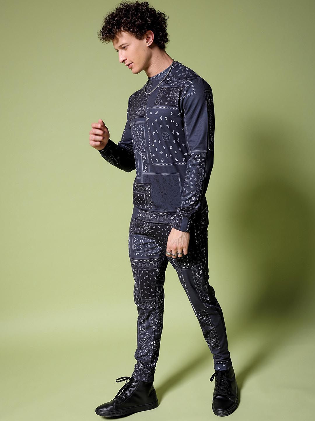 The Indian Garage Co Printed Hooded Sweatshirt & Joggers Co-Ords