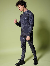 The Indian Garage Co Printed Hooded Sweatshirt & Joggers Co-Ords