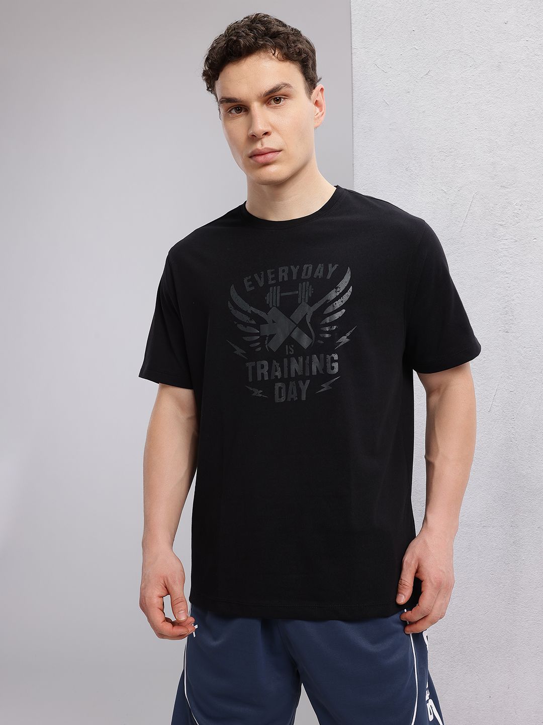 HRX by Hrithik Roshan Typography & Brand Logo Printed Training T-shirt