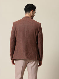 Mr.Bowerbird Self Design Tailored Fit Casual Blazer