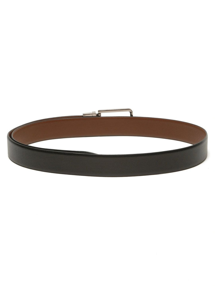 Teakwood Leathers Men Textured Leather Reversible Belt