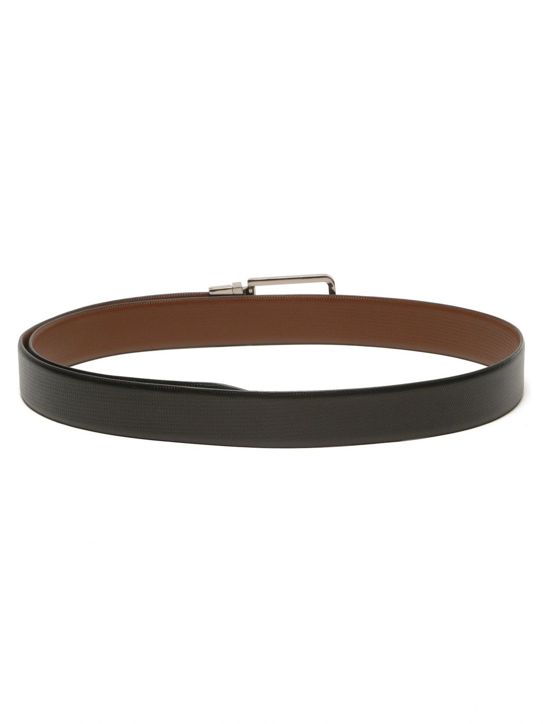 Teakwood Leathers Men Textured Leather Reversible Belt