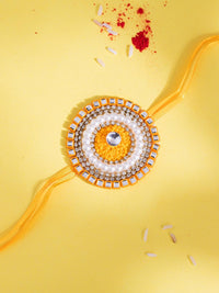 Voylla Golden Bloom Designer Thread Rakhi