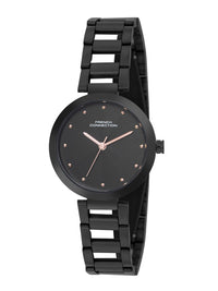 Sambungan Perancis Wanita Gelang Keluli Tahan Karat Tali Tali Analog Watch FCN060E