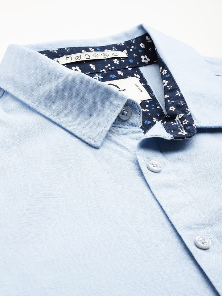 Being Human Cotton Linen Slim Fit Opaque Casual Shirt