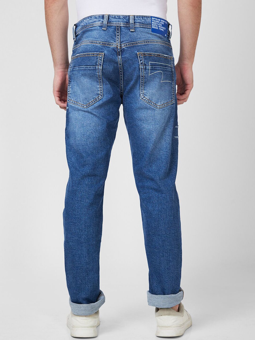 SPYKAR Men Low-Rise Heavy Fade Low Distress Cotton Jeans