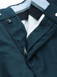 Park Avenue Men Self Design Textured Smart Slim Fit Formal Trousers
