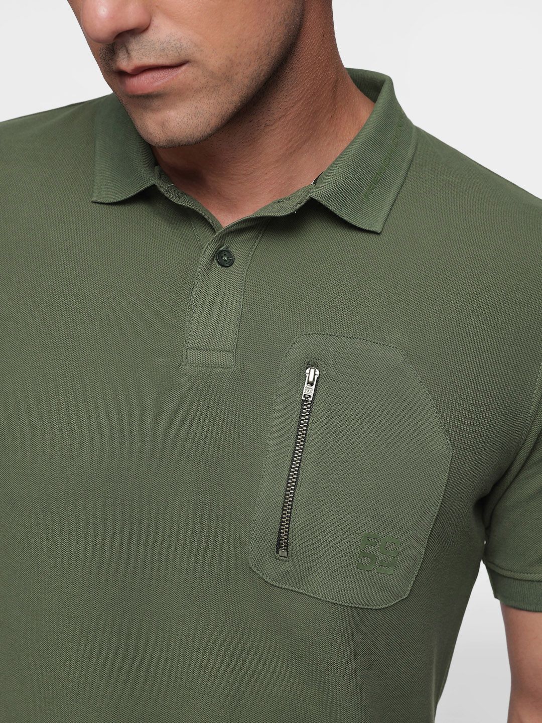 French Connection Polo Collar Pure Cotton T-shirt