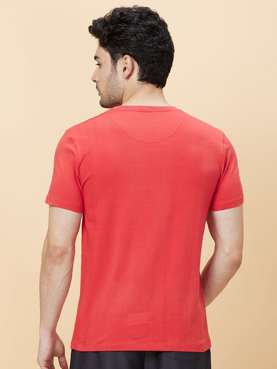 Menjadi lelaki manusia dicetak t-shirt kapas leher bulat