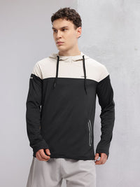 HRX by Hrithik Roshan Colourblocked Hooded Rapid-Dry Running T-shirt