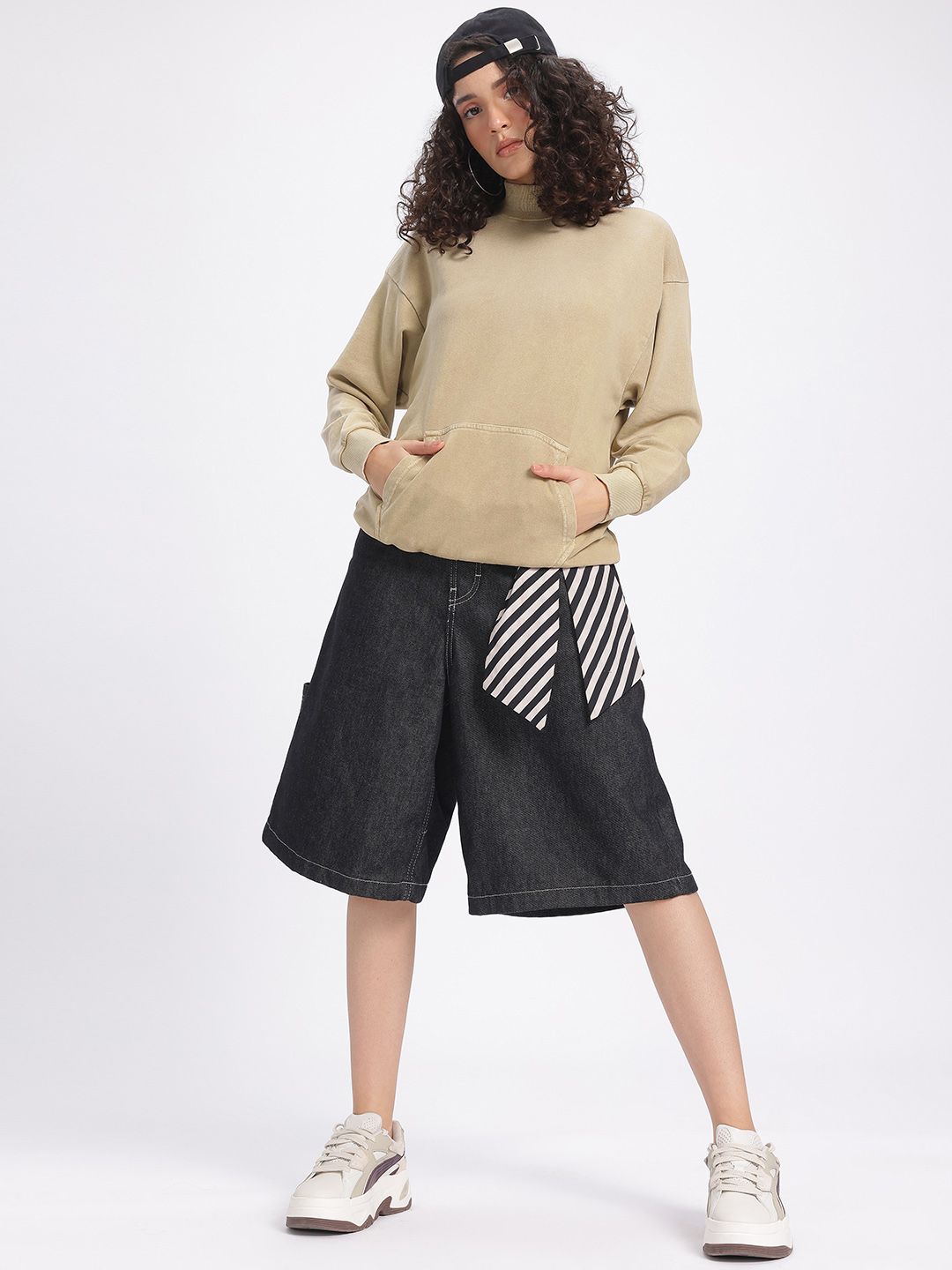 DressBerry Terry Drop-Shoulder Relaxed Sweatshirt