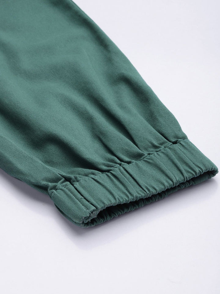 The Indian Garage Co Men Green Slim Fit Cargos Trousers