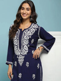 House of Chikankari Women Embroidered Chikankari Kurta