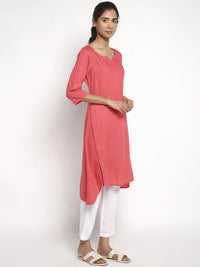AURELIA Women Pink Kurta with Trousers