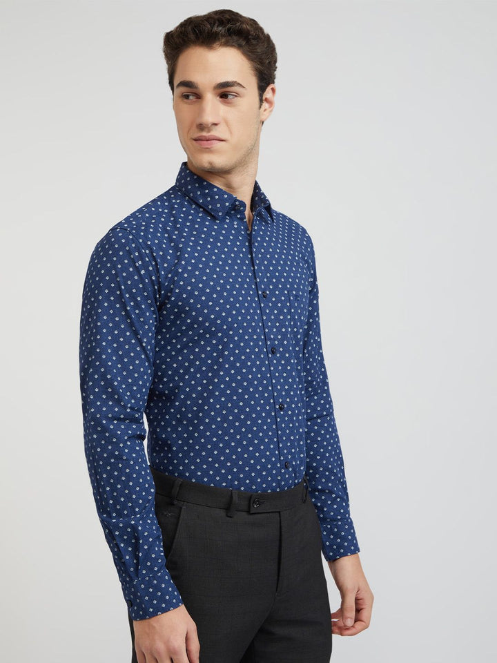 Raymond Men Pure Cotton Slim Fit Printed Casual Shirt