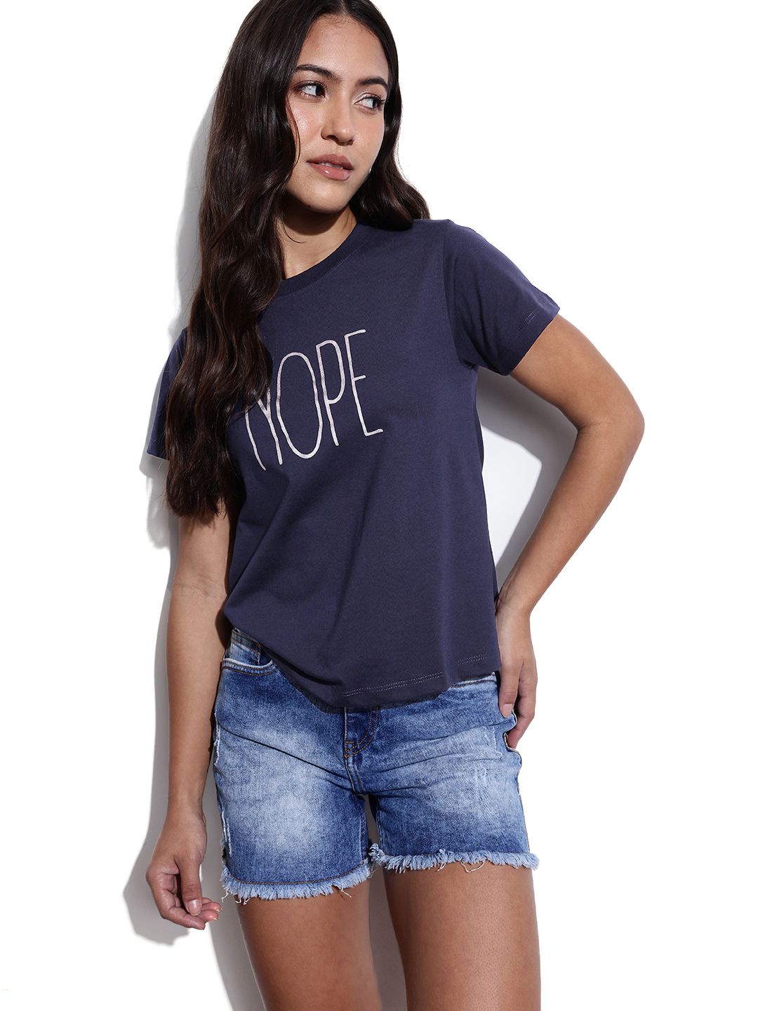 DressBerry Stay Quirky Round Neck Graphic T-shirt
