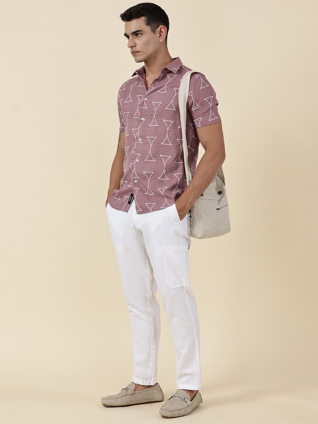 Thomas Scott Men Classic Slim Fit Opaque Printed Casual Shirt