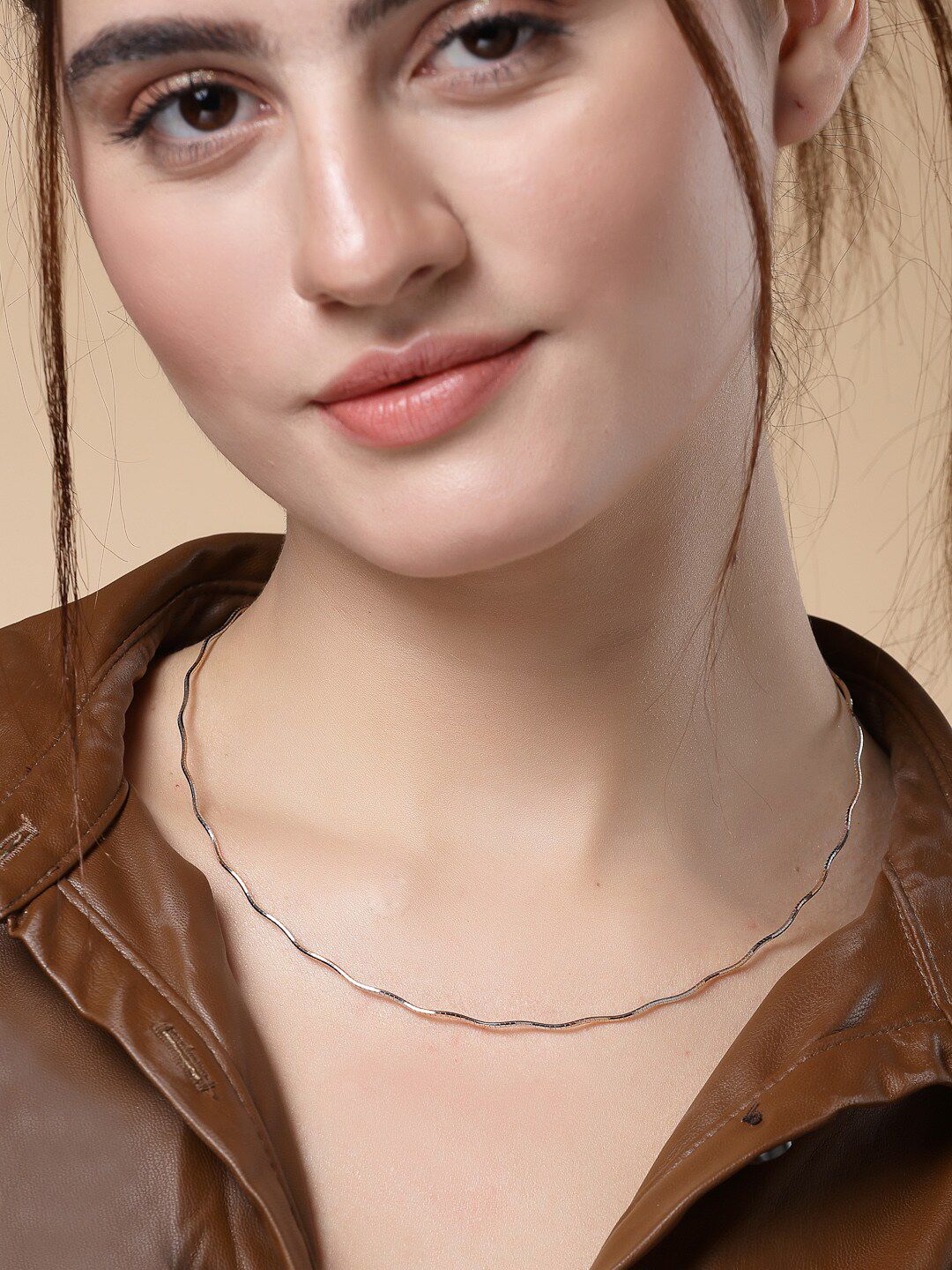 PRIONI 925 Sterling Silver Rose Gold & Rantai Saduran Rhodium