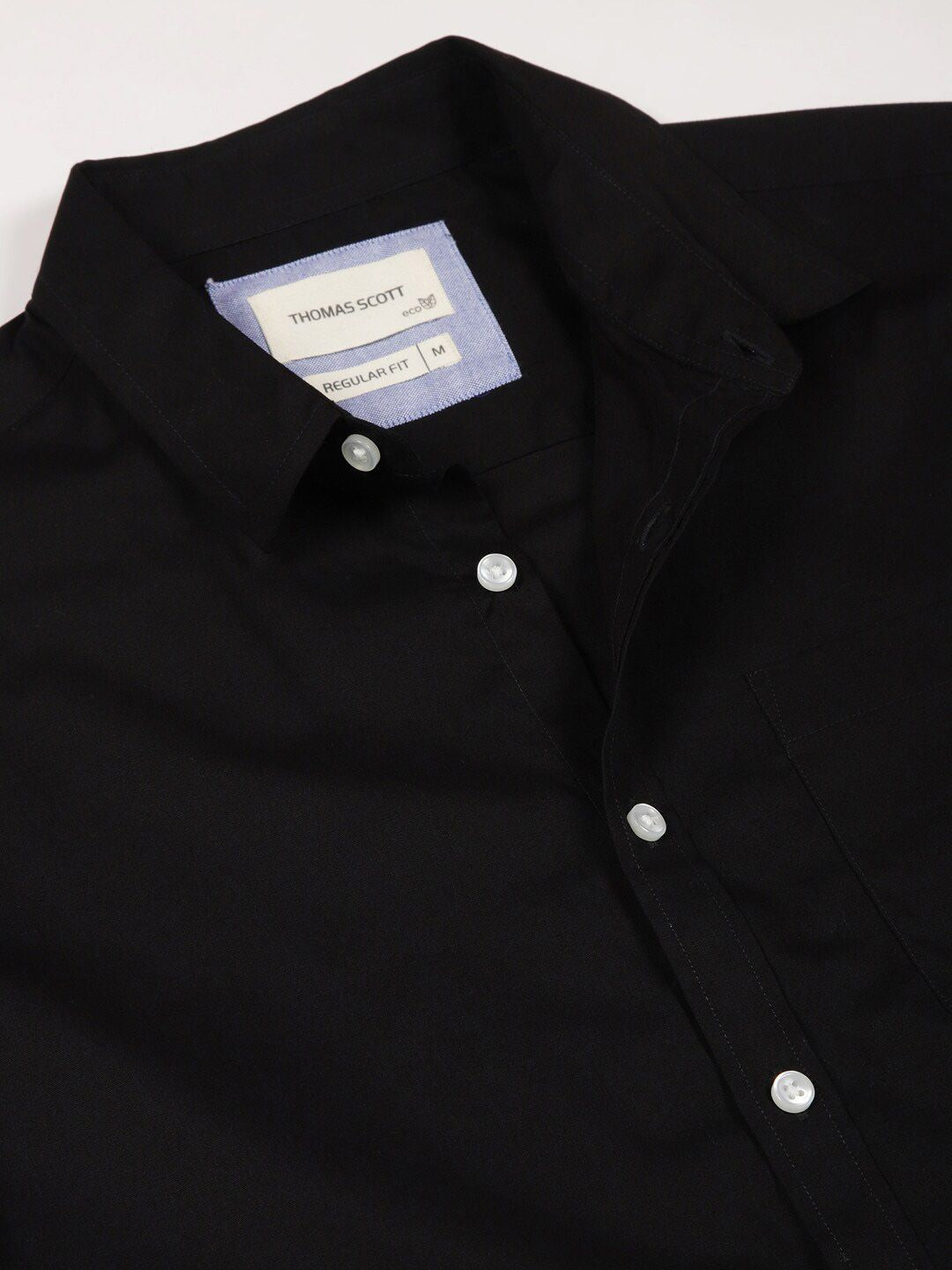 Thomas Scott Classic Slim Fit Long Sleeves Spread Collar Cotton Opaque Formal Shirt