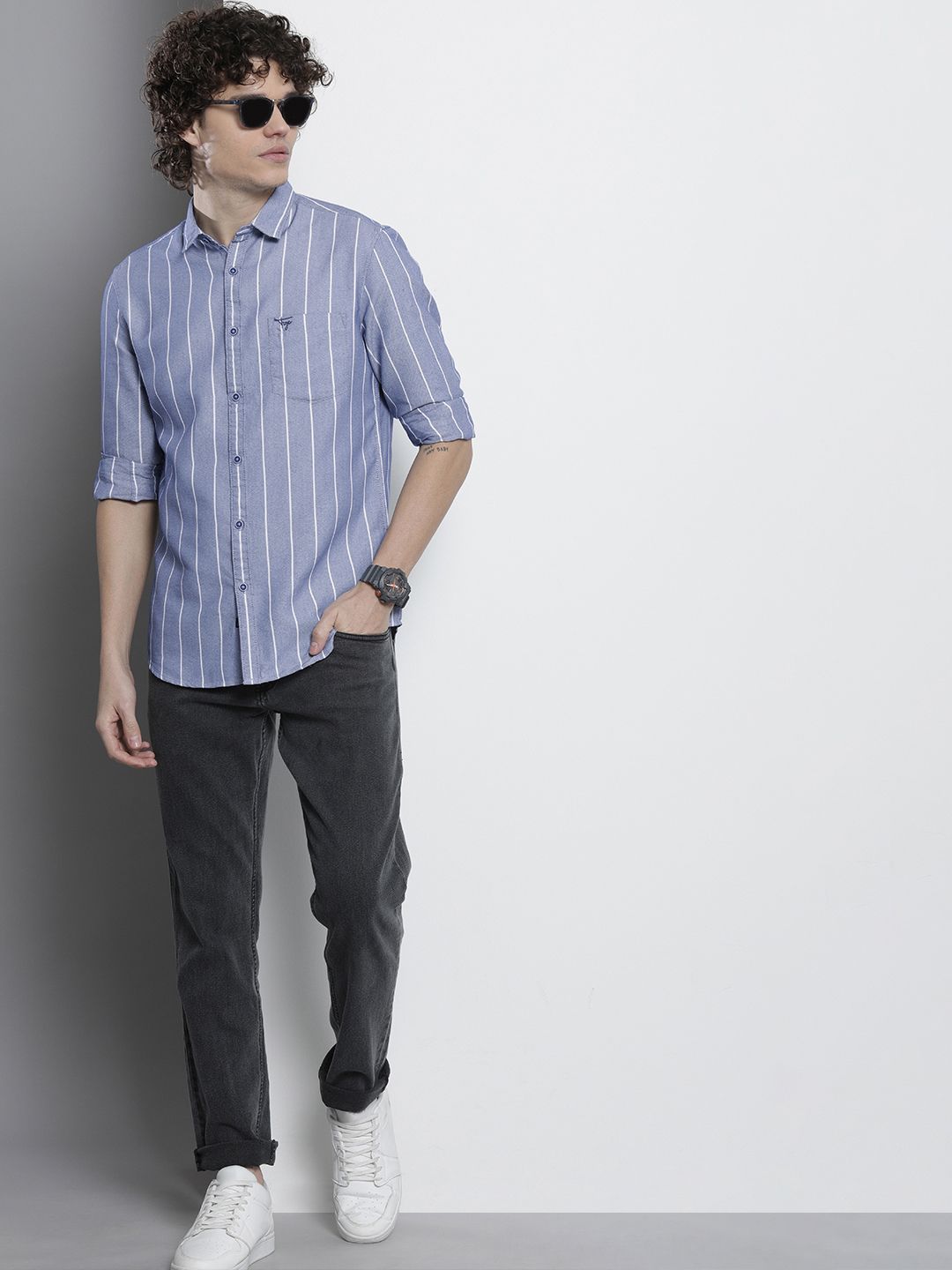 The Indian Garage Co Men Striped Casual Shirt