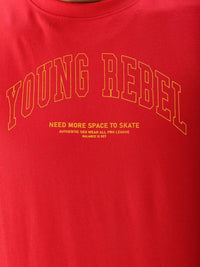 The Indian Garage Co Men Back Printed Boxy Oversized Pure Cotton T-shirt