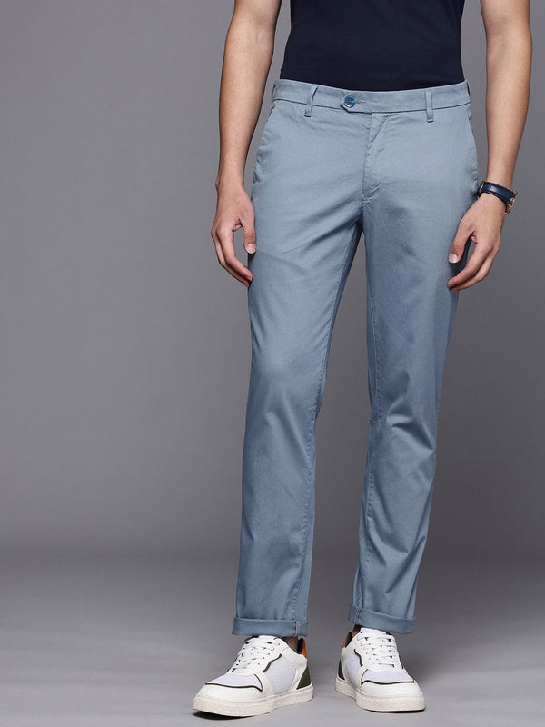 Raymond Men Textured Slim Fit Trousers