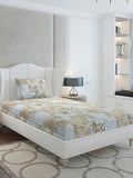 Monte Carlo Beige &amp; Grey Geometric Printed Cotton 104 TC Single Cadar Set-2.24mx 1.52m