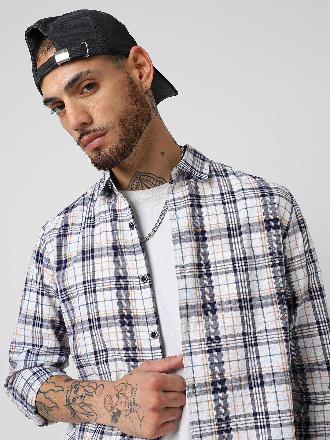 VASTRADO Men Classic Slim Fit Tartan Checks Opaque Checked Casual Shirt