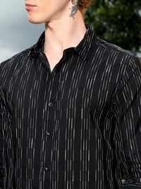 Campus Sutra Comfort Slim Fit Multi Stripes Striped Spread Collar Casual Shirt