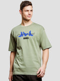 ADRO Men Typography Printed Raw Edge T-shirt