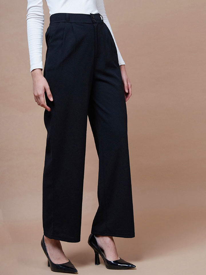 SASSAFRAS BASICS Women Straight Fit Parallel Trousers