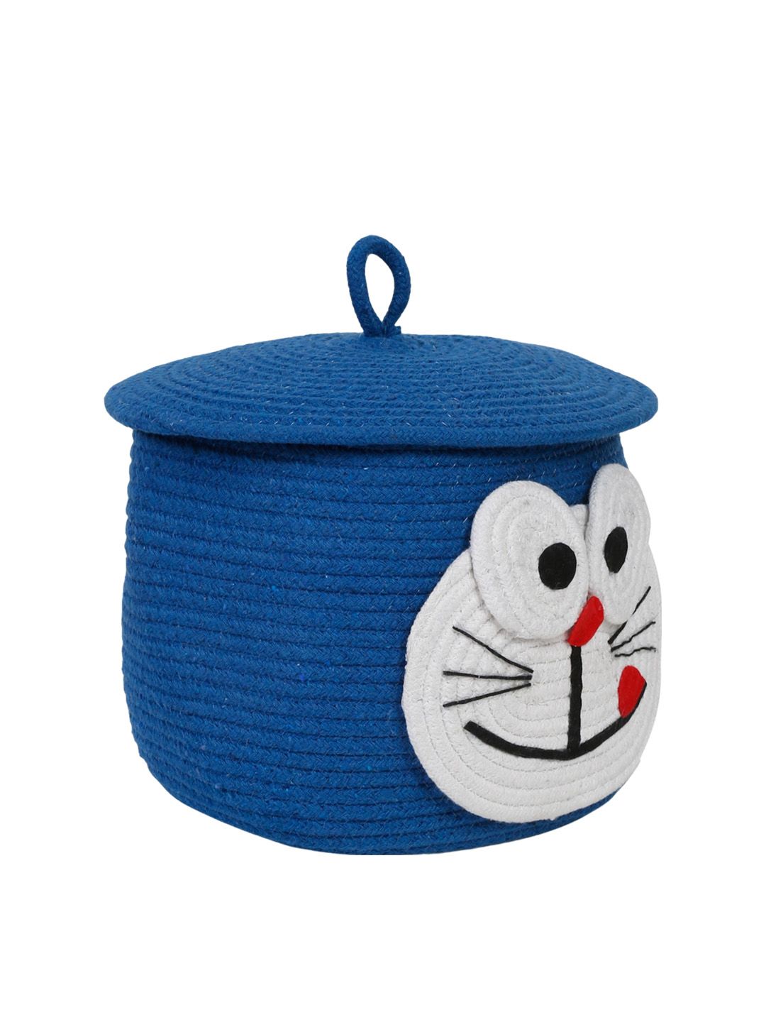 Hosta Home Kids Blue & White Cartoon Face Pure Cotton Laundry Bag