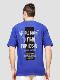 ADRO Lelaki Baju T-Shirt Bersaiz Besar Kapas Lengan Jatuh Bercetak Grafik