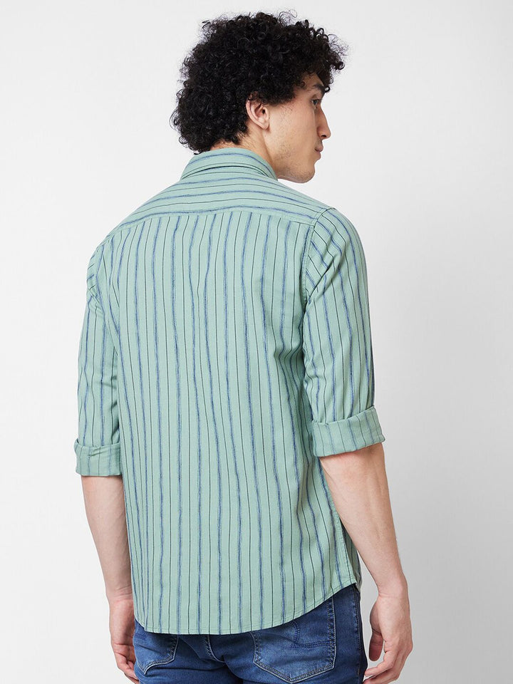 SPYKAR Striped Cotton Casual Shirt