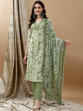 KALINI Women Printed Regular Kurta with Trousers & With Dupatta