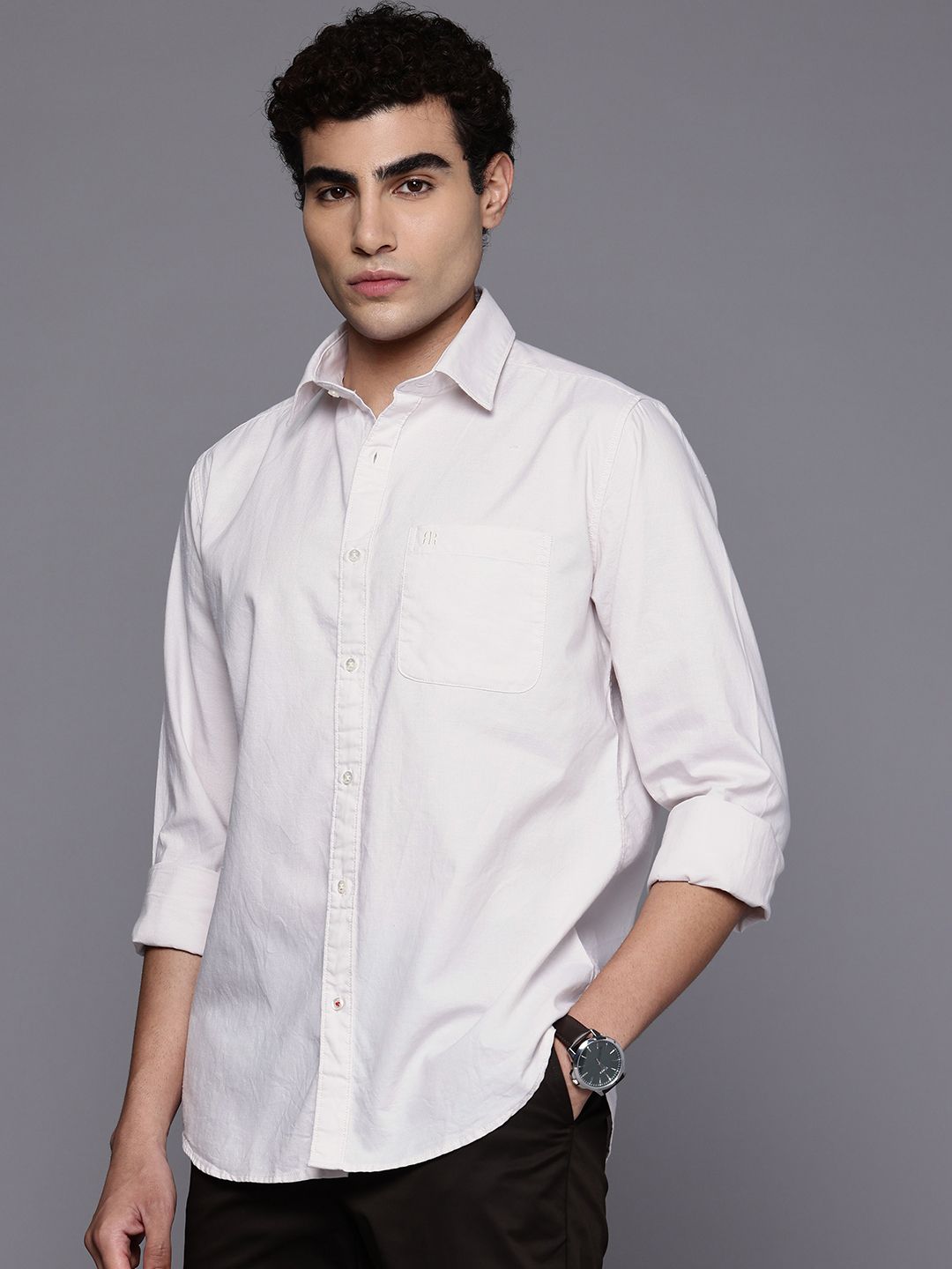 Raymond Pure Cotton Slim Fit Casual Shirt