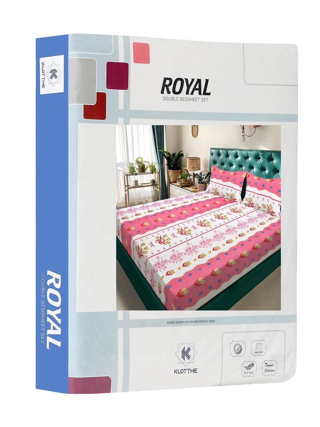 Moda Rapido X KLOTTHE Pink & White Floral 300 TC King Bedsheet with 2 Pillow Covers