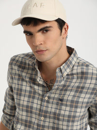 THE BEAR HOUSE Checked Slim Fit Pure Cotton Shirt