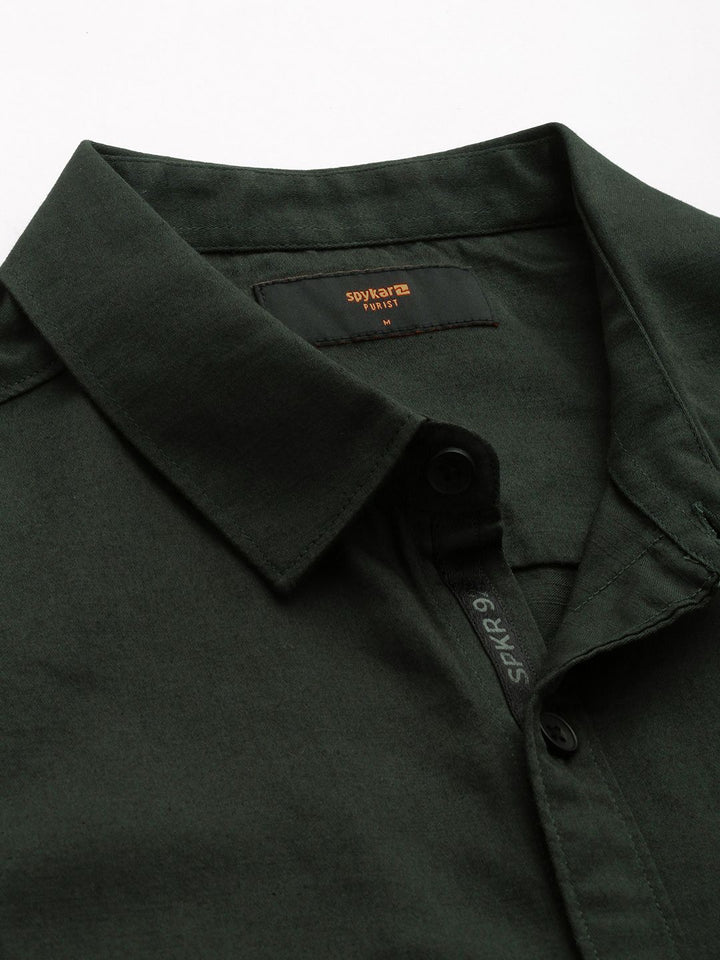 SPYKAR Pure Cotton Slim Fit Opaque Casual Shirt