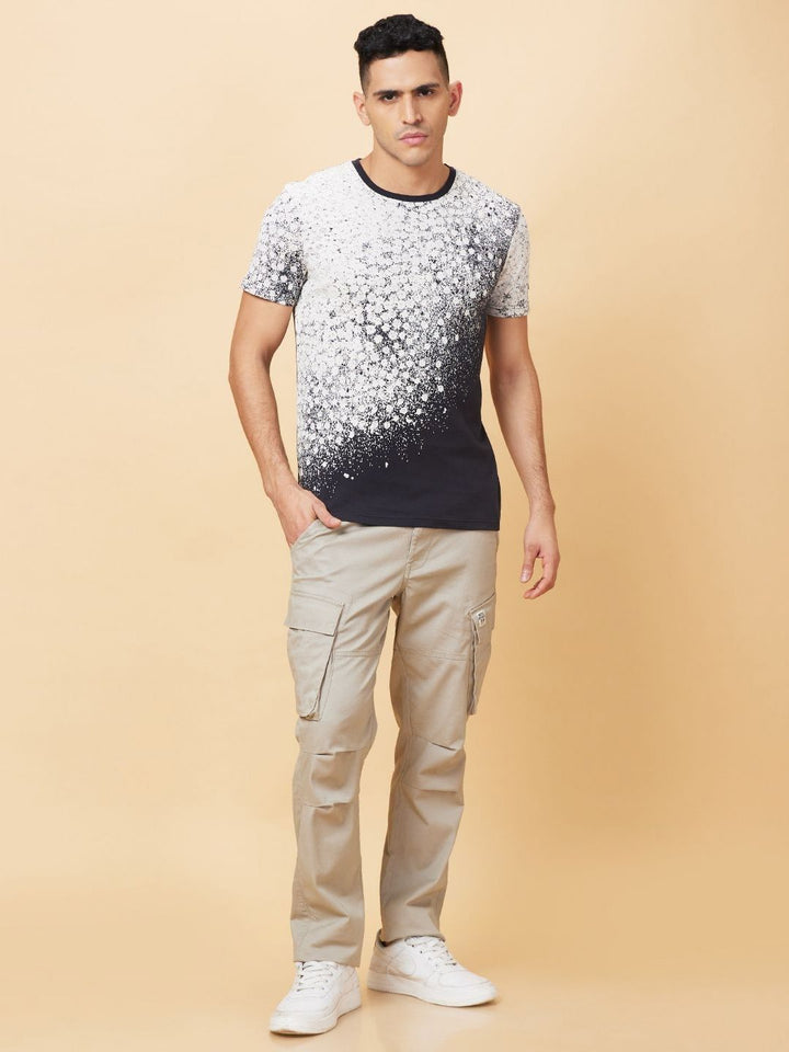 Being Human Men Raw Edge Slim Fit Pure Cotton T-shirt