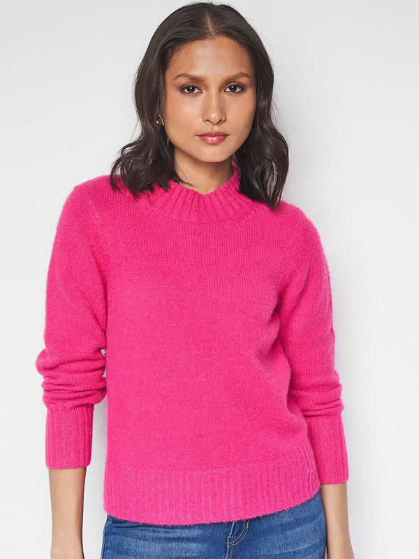 AND Self Design High Neck Top