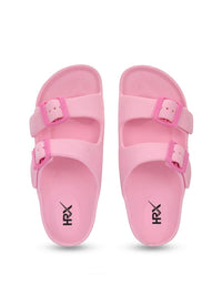 HRX by Hrithik Roshan Women Pink Rubber Sliders