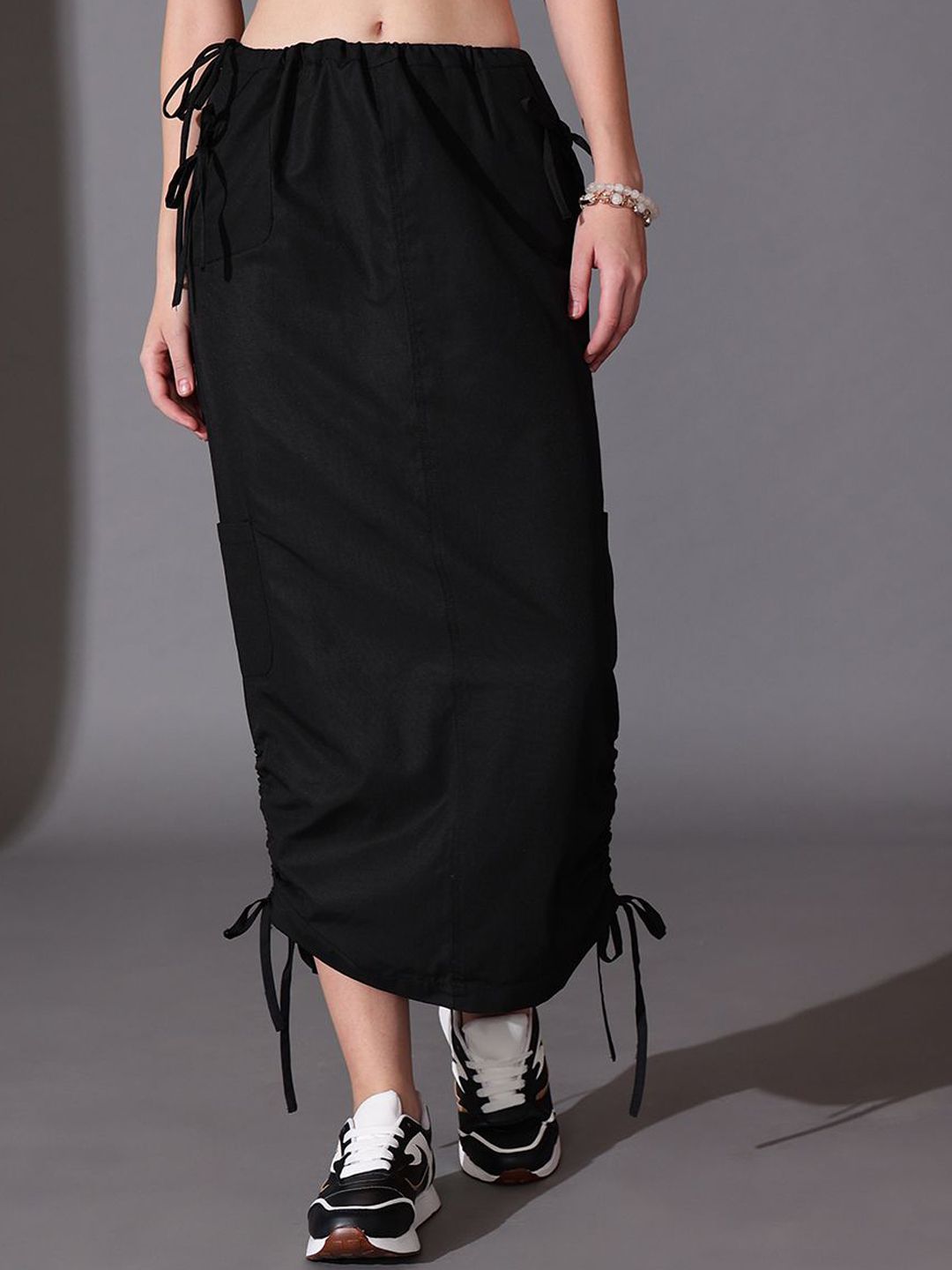 STREET 9 Pure Cotton Straight Midi Skirt