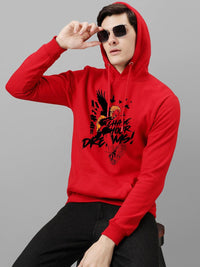ADRO Men Printed Hooded Pullover Sweatshirt
