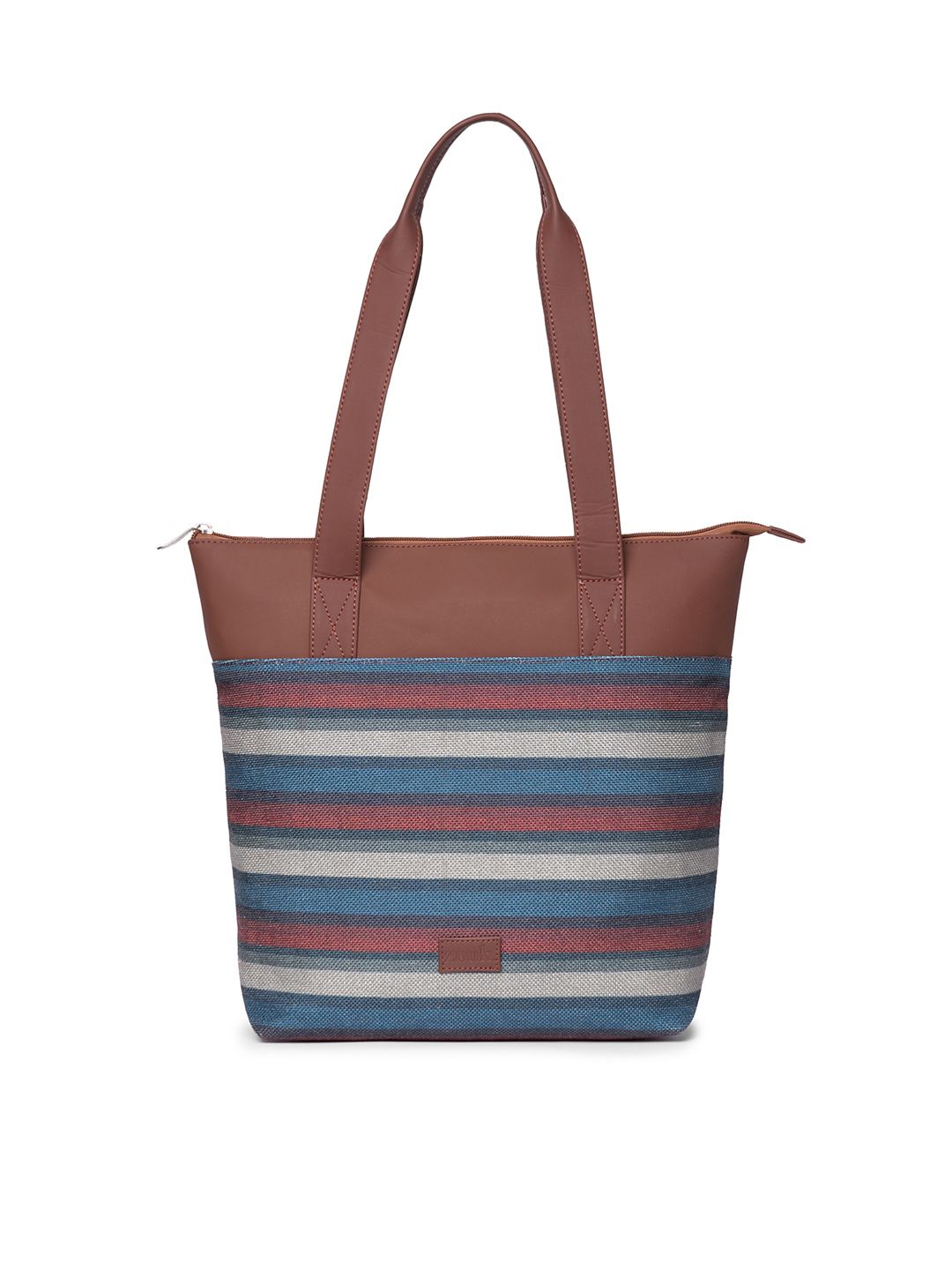 ZOUK Striped Shopper Tote Bag