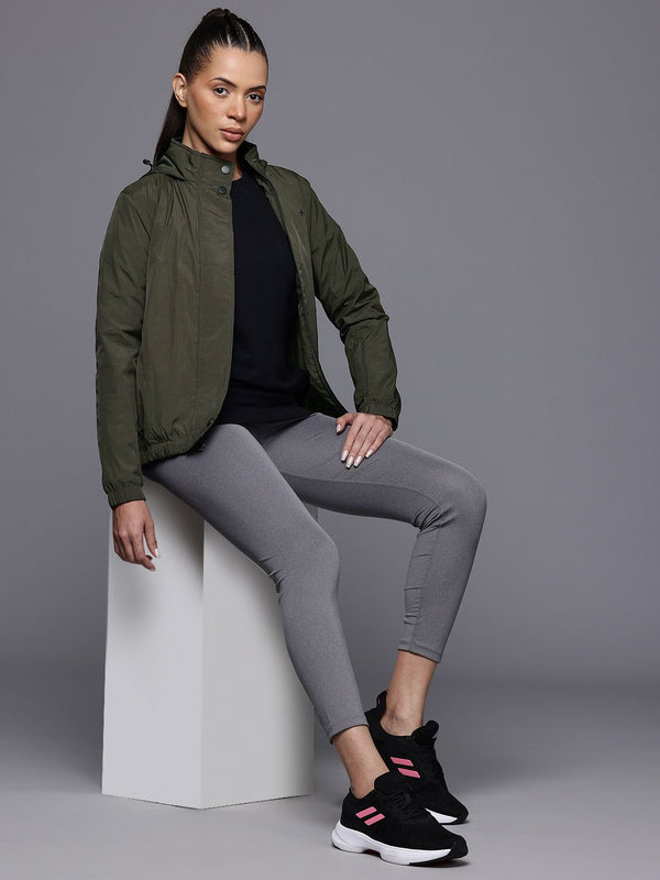 HRX by Hrithik Roshan Rapid-Dry Hooded Tailored Jacket